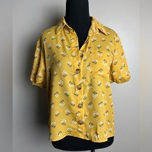 Floral print, pink rose shirt